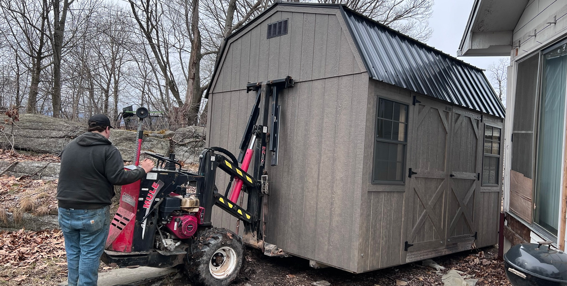 LMJ delivering a shed